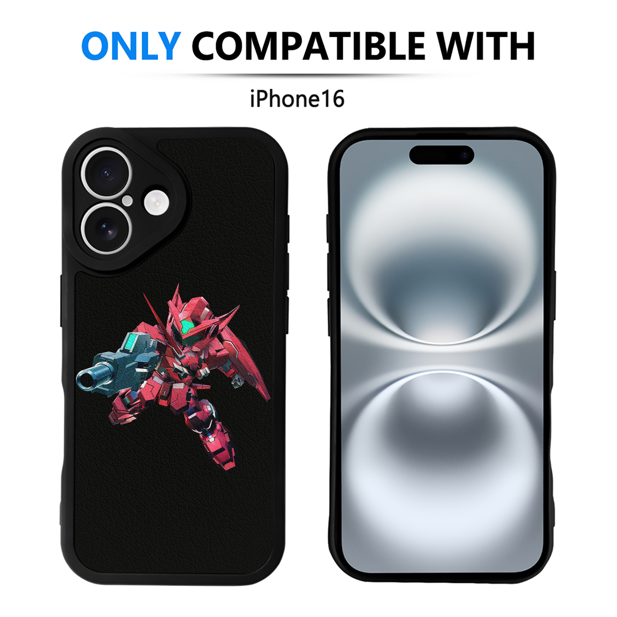 （画像用） 機動戦士ガンダム Mobile Suit Gundam 【iPhone 16シリーズ対応】シリコンスマホケース（レザー調） 材質：シリコン